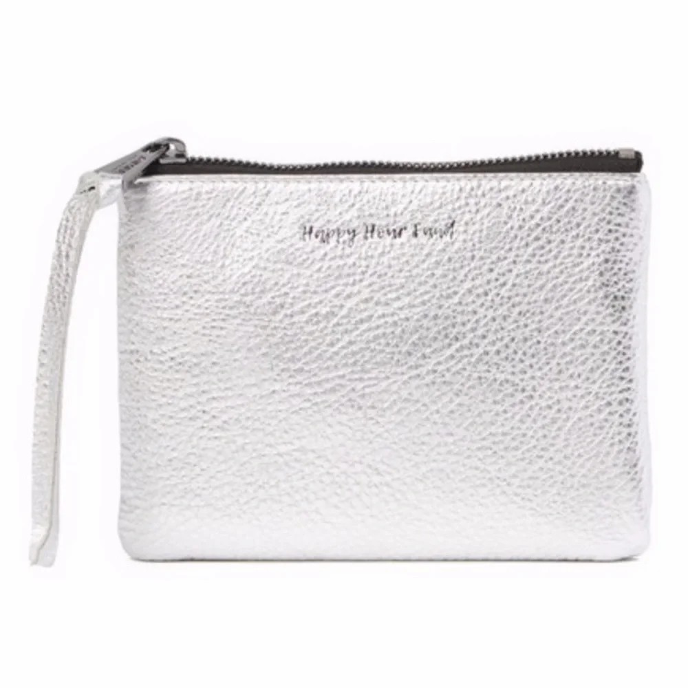 Aimee Kestenberg Silver Dubai Leather Phrase Pouch